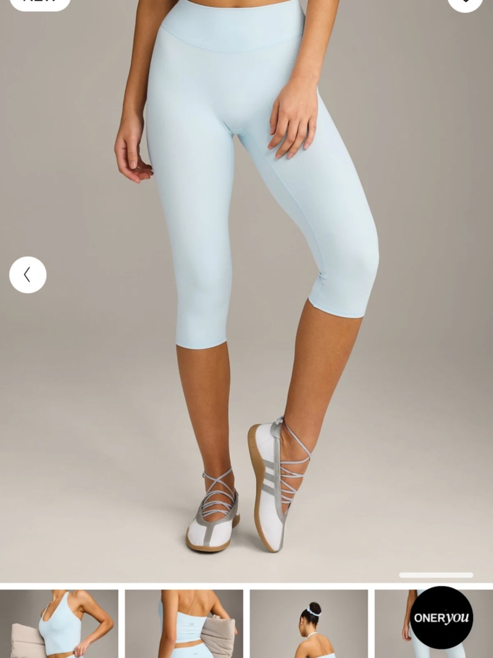 Oner Active Light Blue High-Rise Capri Leggings